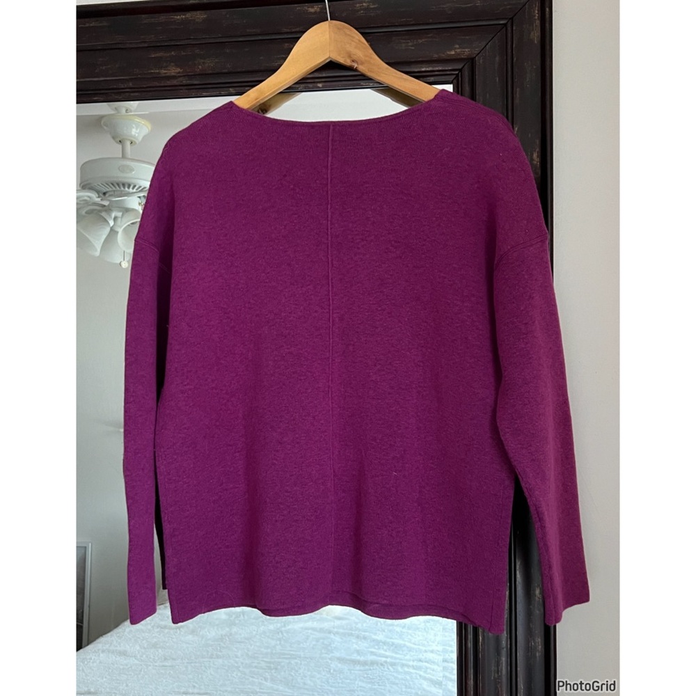 J. Jill Women's V-Neck Majestic Pink Saphire Sweater Sz M Excellent Condition - Picture 3 of 7